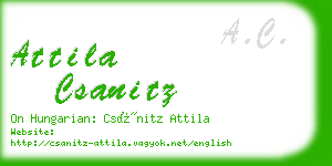 attila csanitz business card